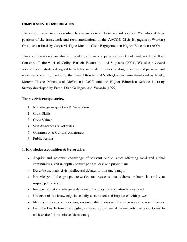 Moral Values and Civic Education: An Essay on The Interrelation of Aims